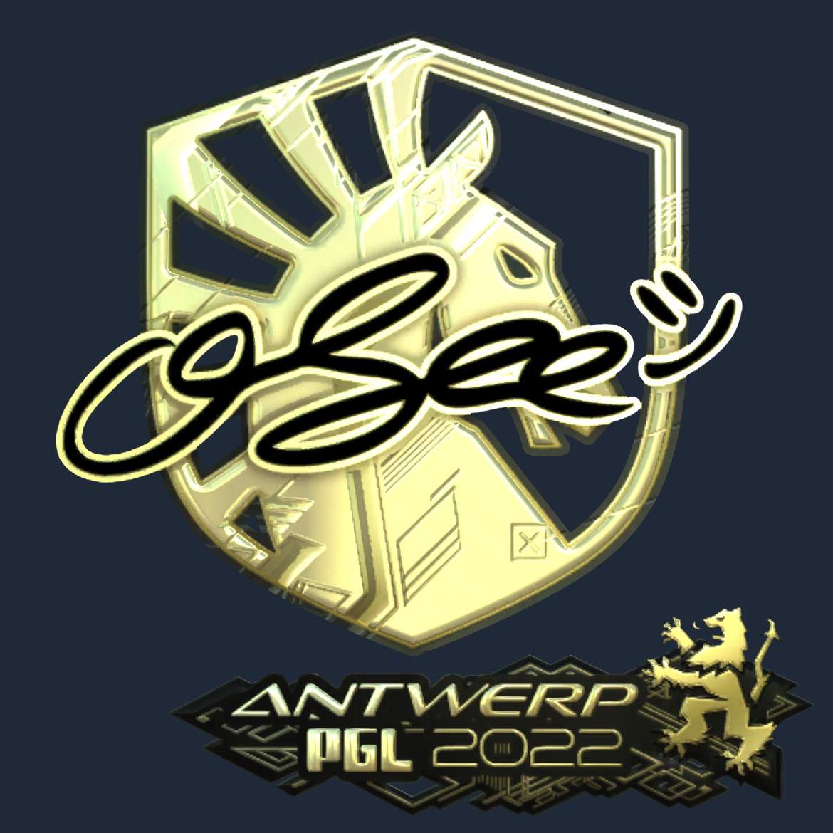 Sticker | oSee (Gold) | Antwerp 2022 Screenshot