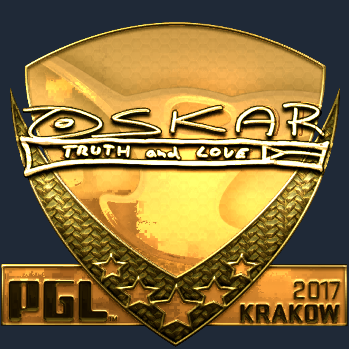 Sticker | oskar (Gold) | Krakow 2017 Screenshot