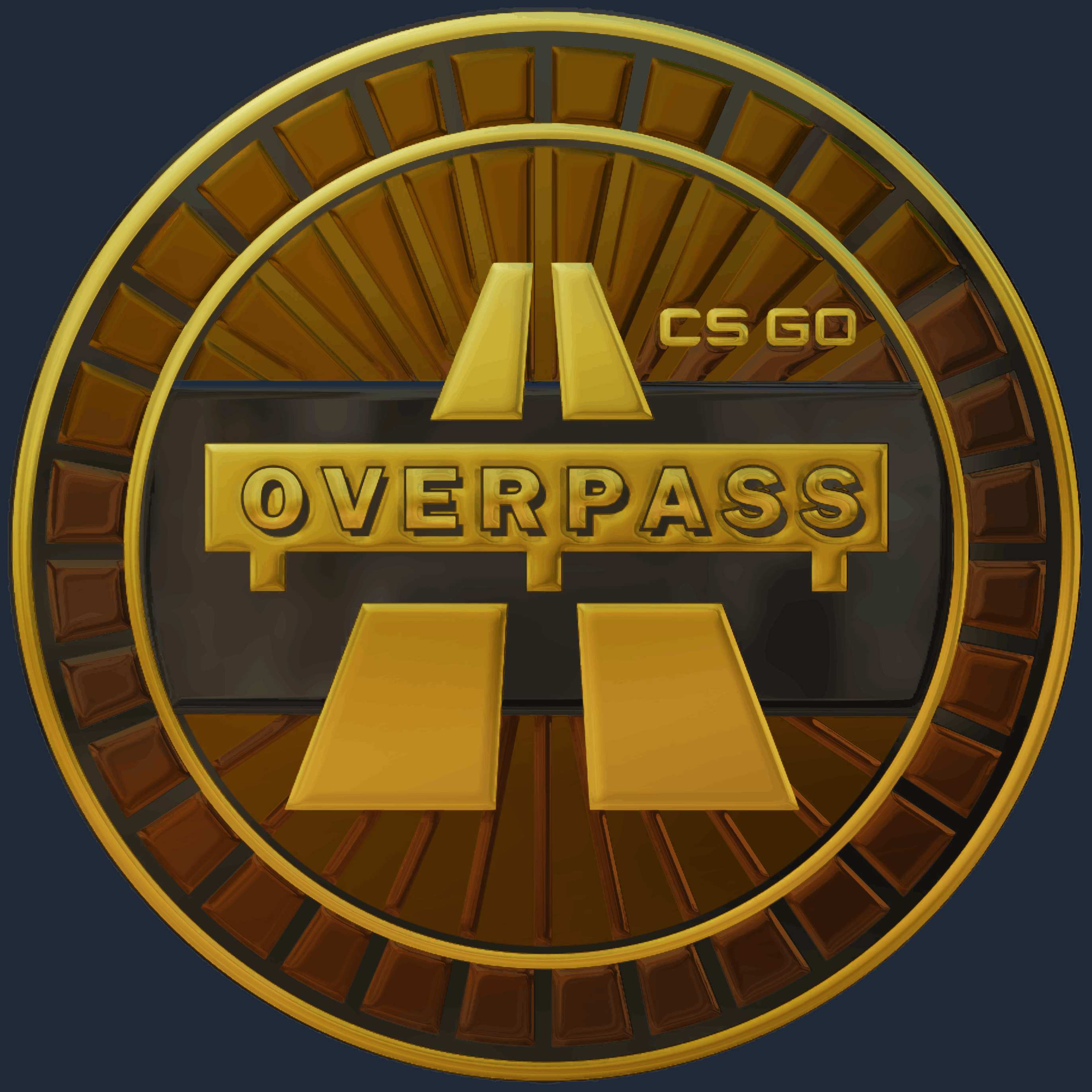 Sticker | Overpass (Gold) Screenshot