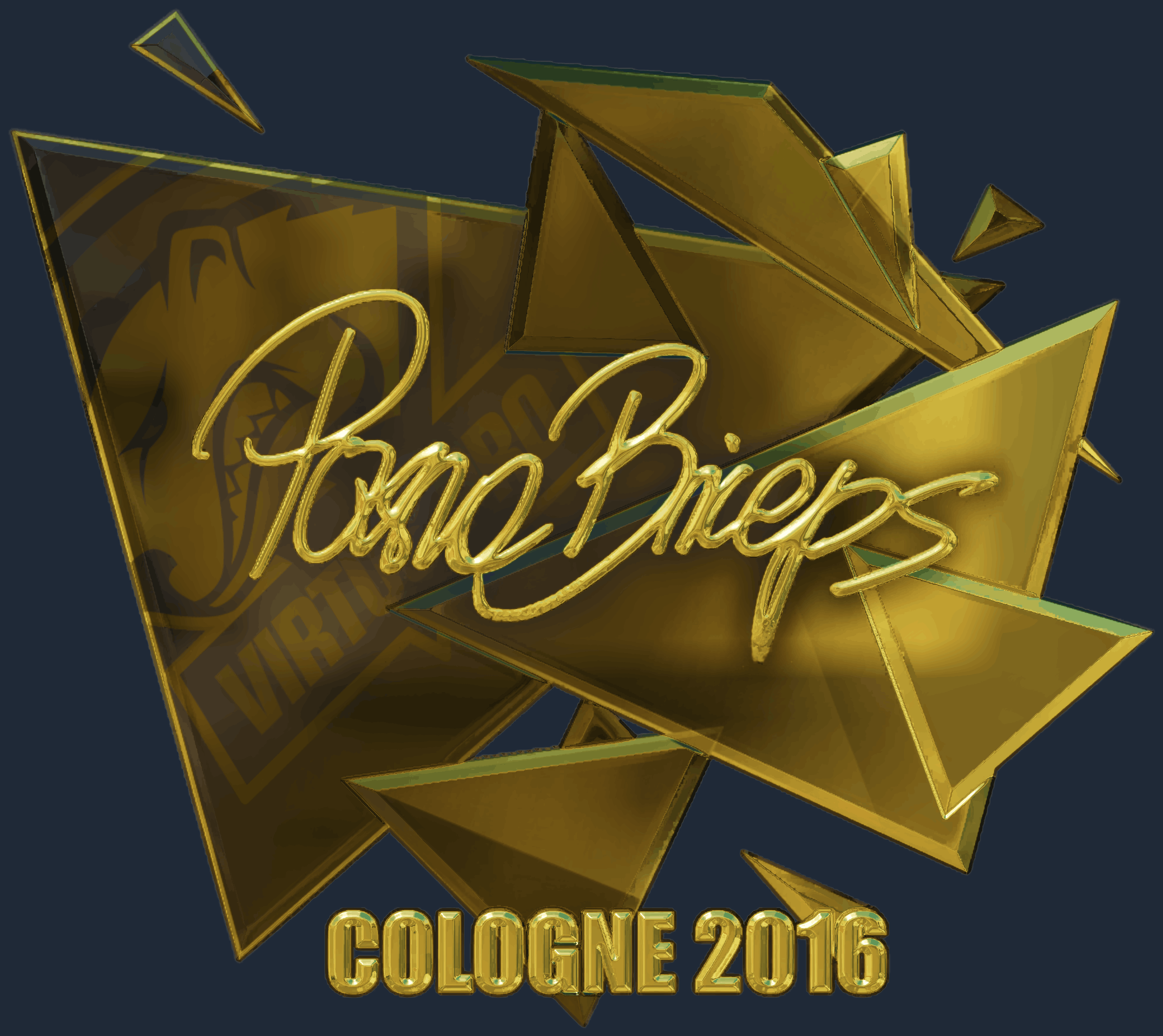 Sticker | pashaBiceps (Gold) | Cologne 2016 Screenshot