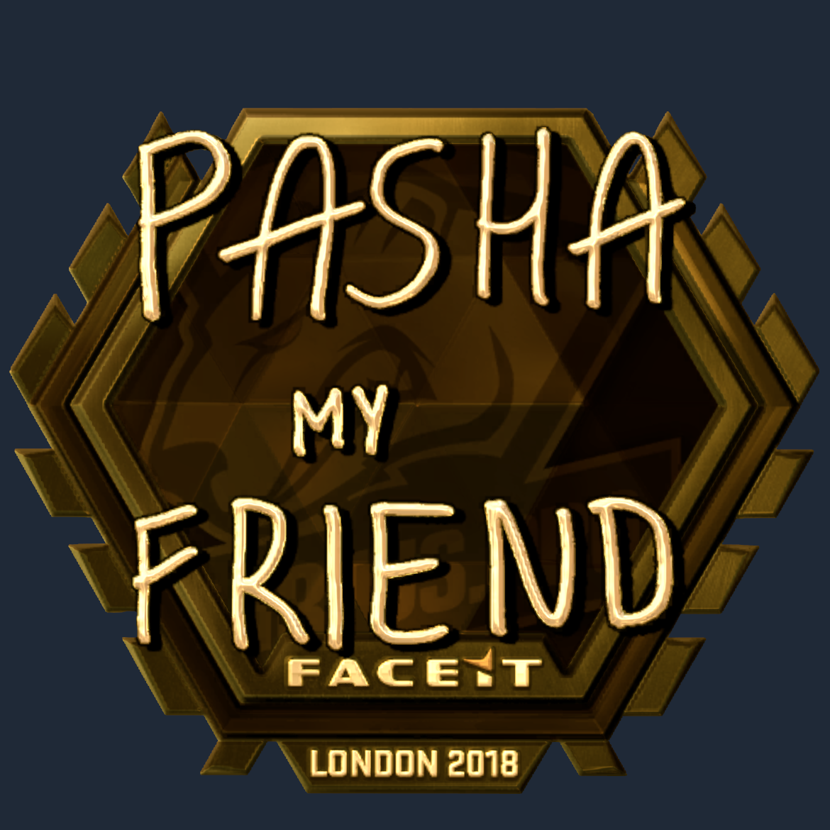 Sticker | pashaBiceps (Gold) | London 2018 Screenshot