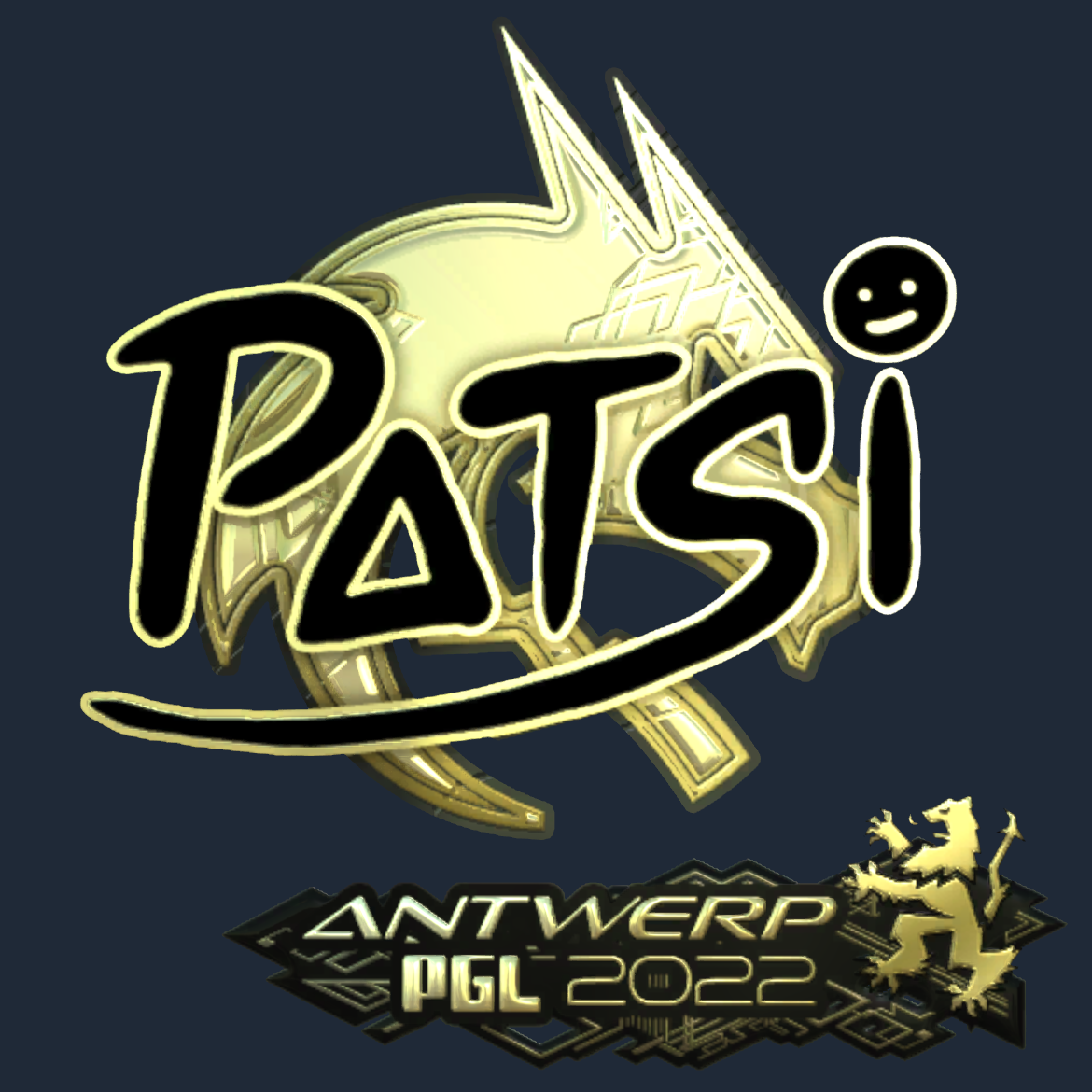 Sticker | Patsi (Gold) | Antwerp 2022 Screenshot