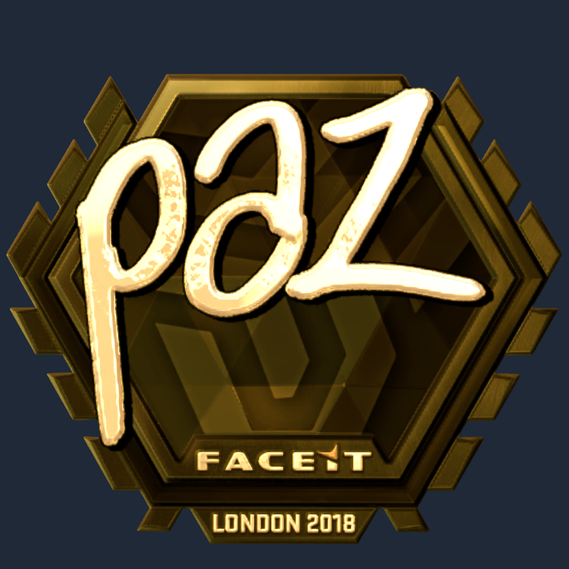Sticker | paz (Gold) | London 2018 Screenshot