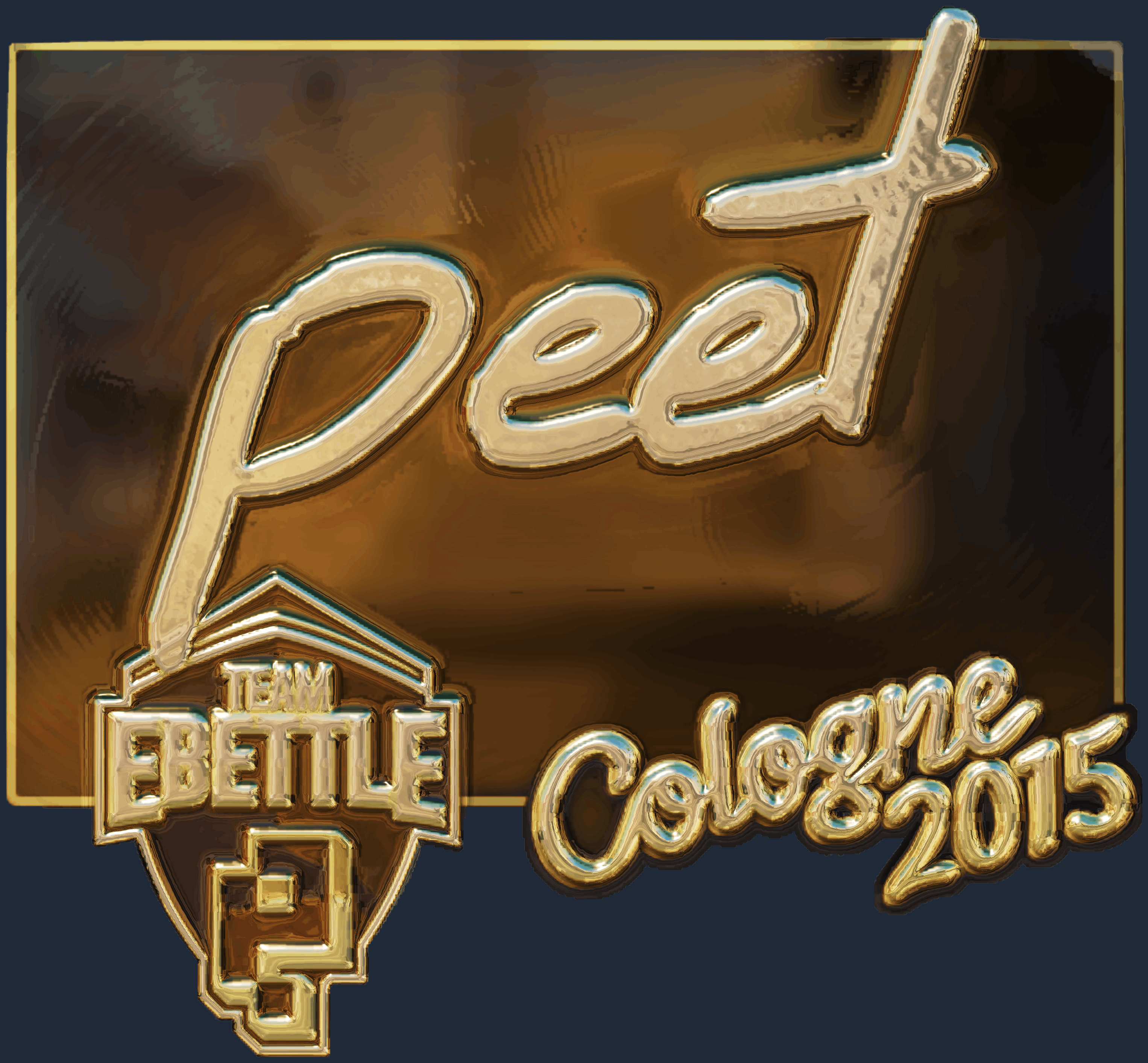 Sticker | peet (Gold) | Cologne 2015 Screenshot