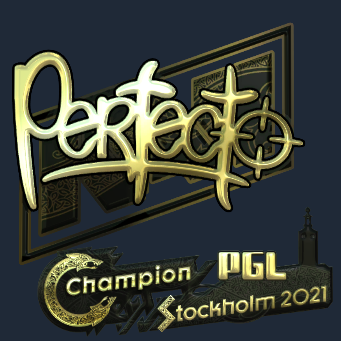 Sticker | Perfecto (Gold) | Stockholm 2021 Screenshot