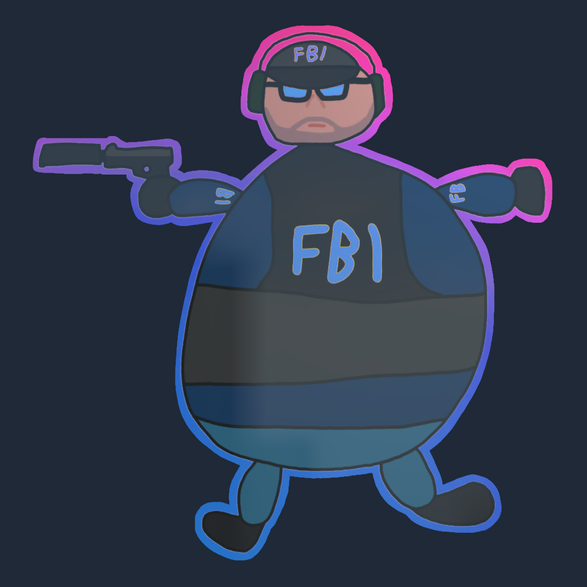 Sticker | Poorly Drawn FBI (Holo) Screenshot