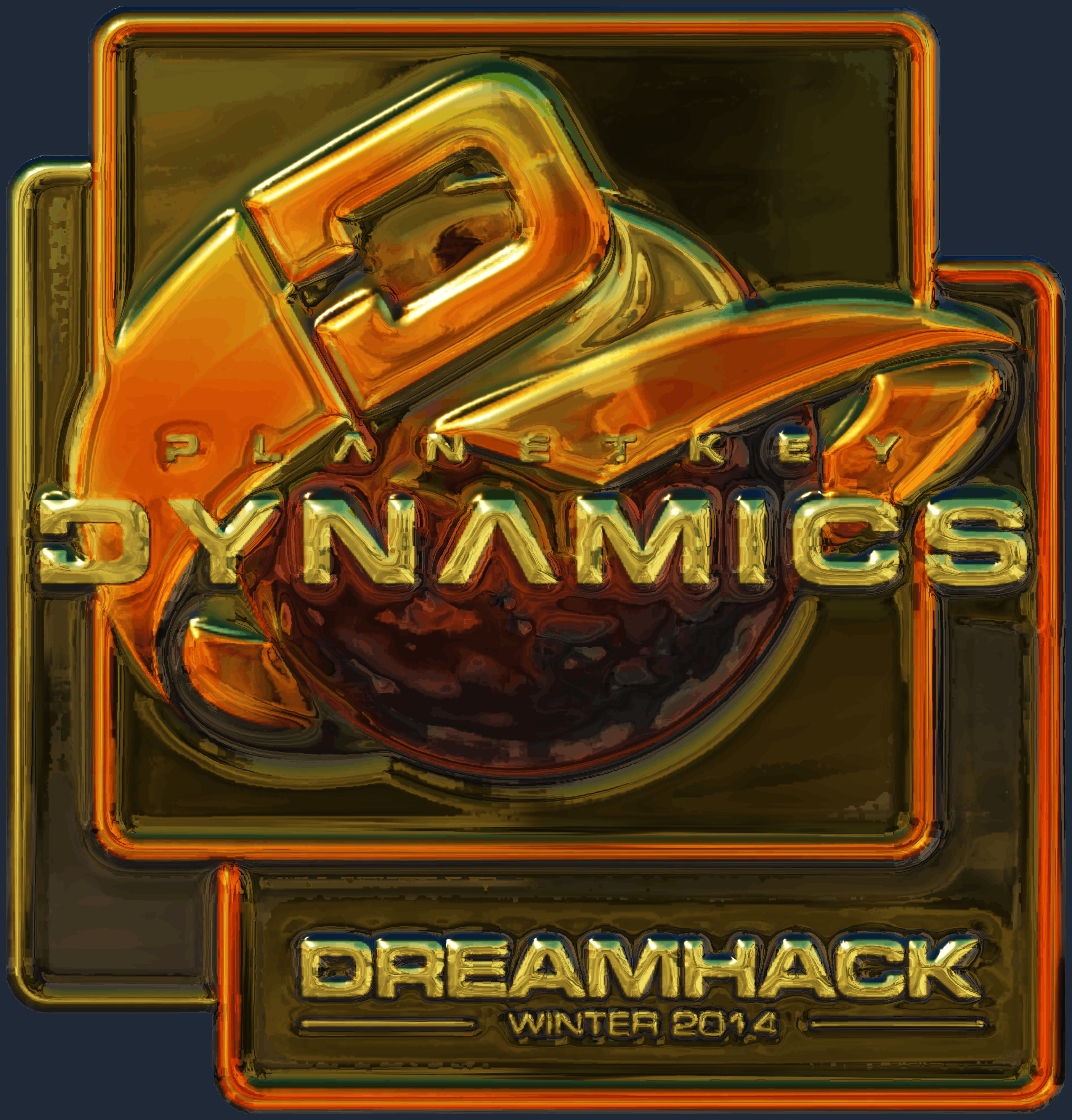 Sticker | Planetkey Dynamics (Gold) | DreamHack 2014 Screenshot