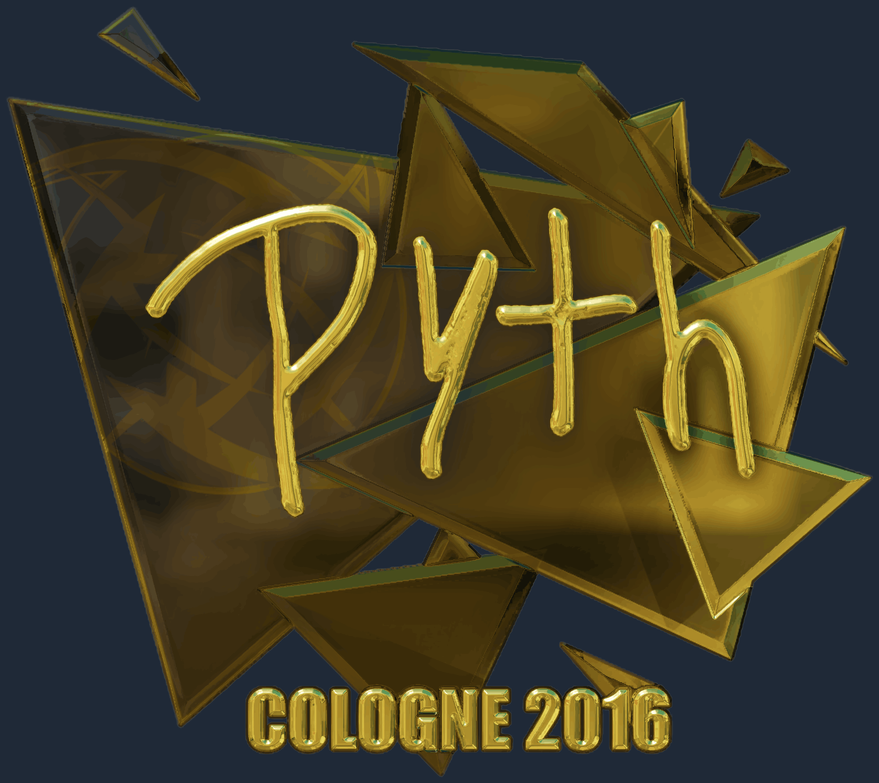 Sticker | pyth (Gold) | Cologne 2016 Screenshot