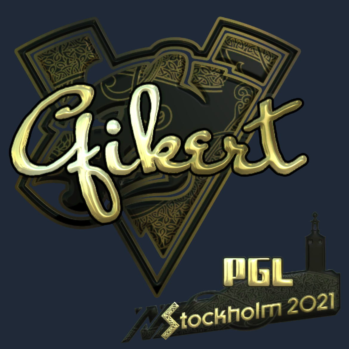 Sticker | Qikert (Gold) | Stockholm 2021 Screenshot
