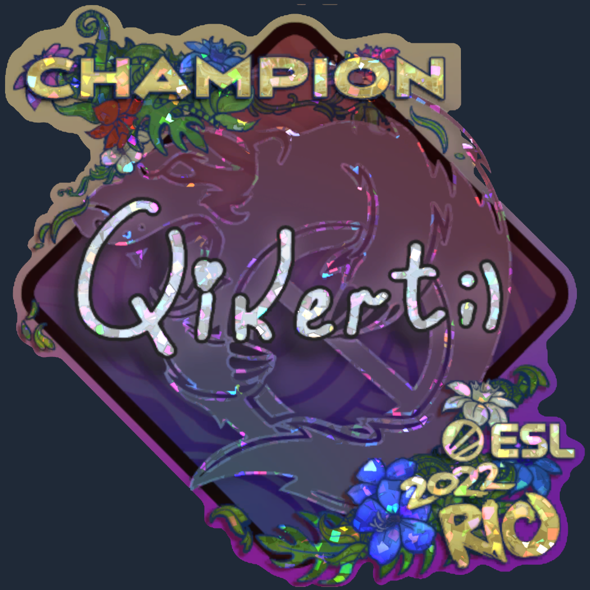 Sticker | qikert (Glitter, Champion) | Rio 2022 Screenshot
