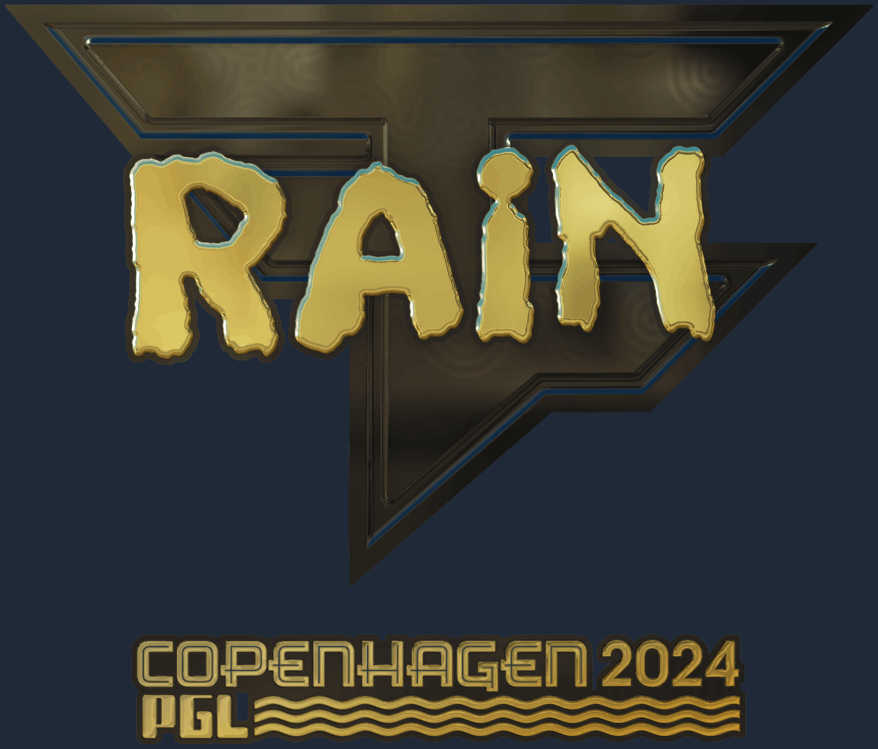 Sticker | rain (Gold) | Copenhagen 2024 Screenshot