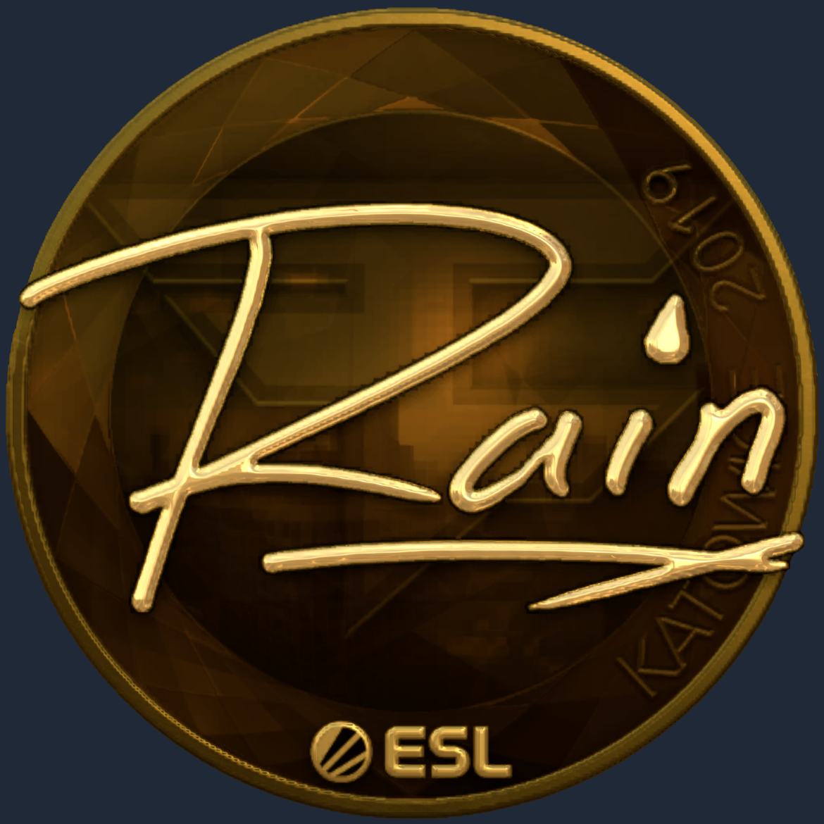 Sticker | rain (Gold) | Katowice 2019 Screenshot