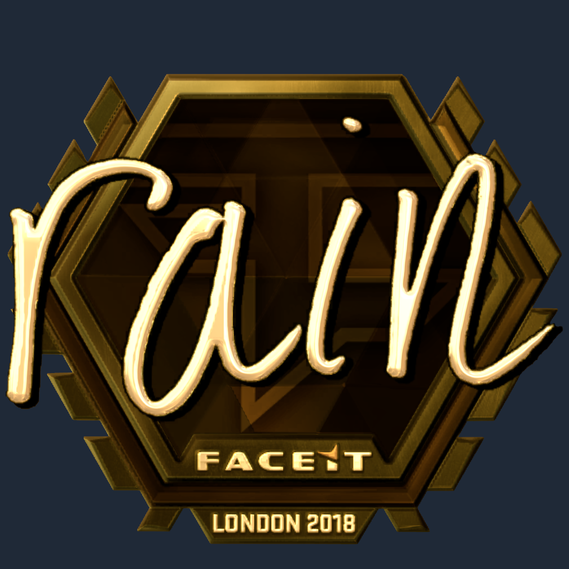 Sticker | rain (Gold) | London 2018 Screenshot