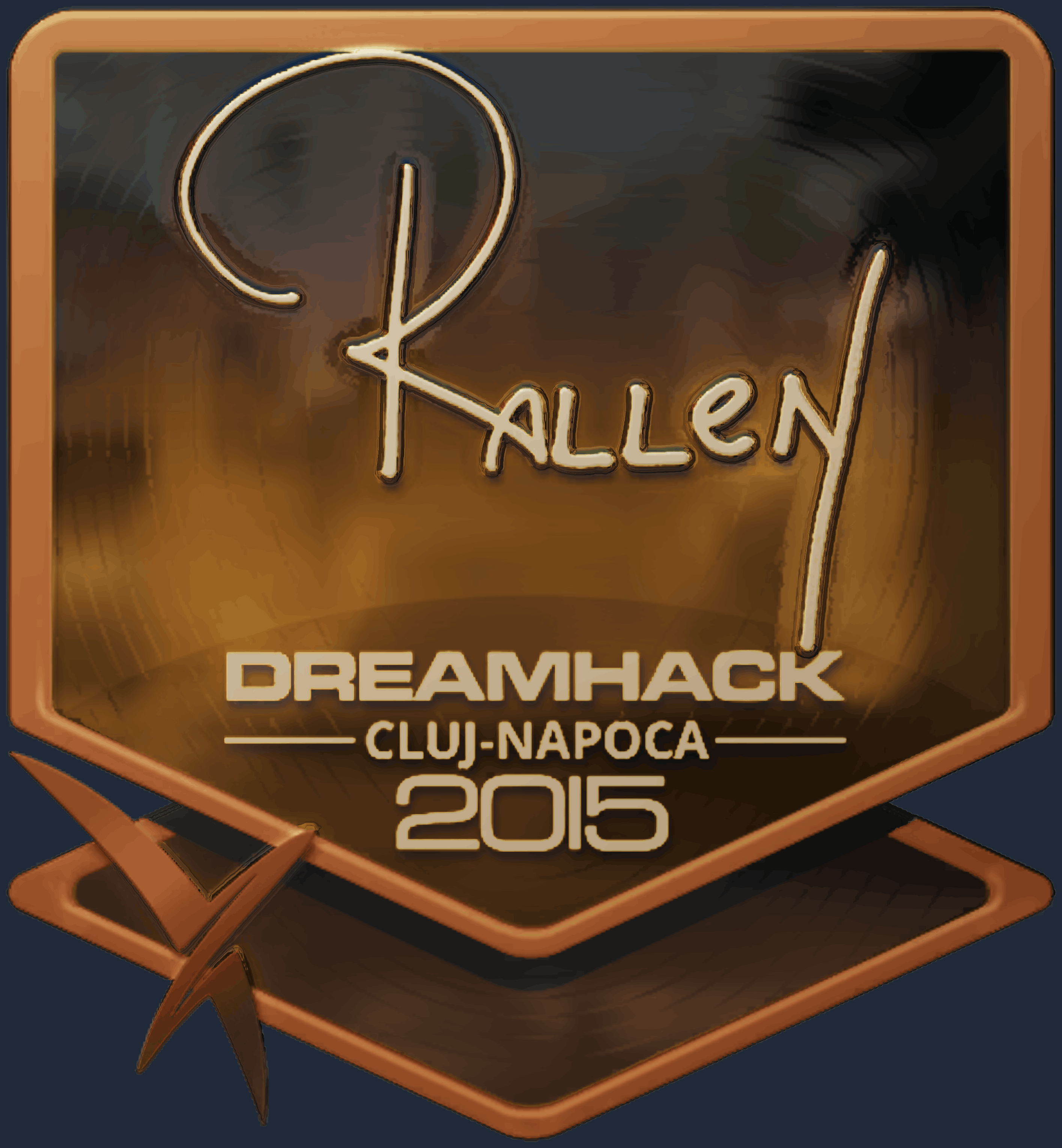Sticker | rallen (Gold) | Cluj-Napoca 2015 Screenshot