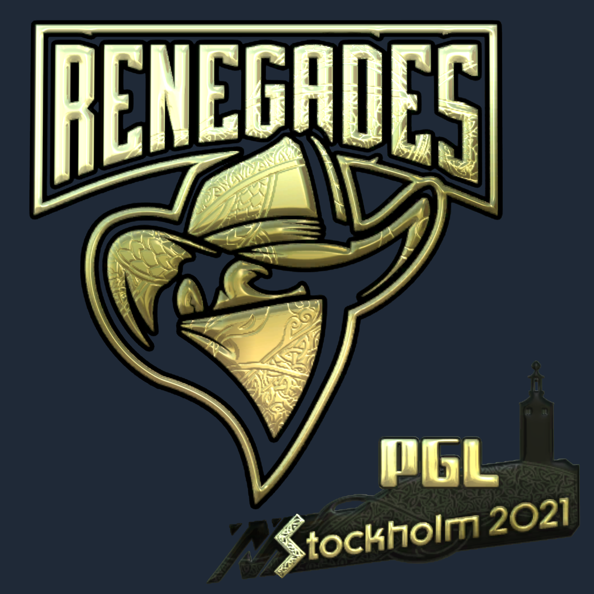 Sticker | Renegades (Gold) | Stockholm 2021 Screenshot