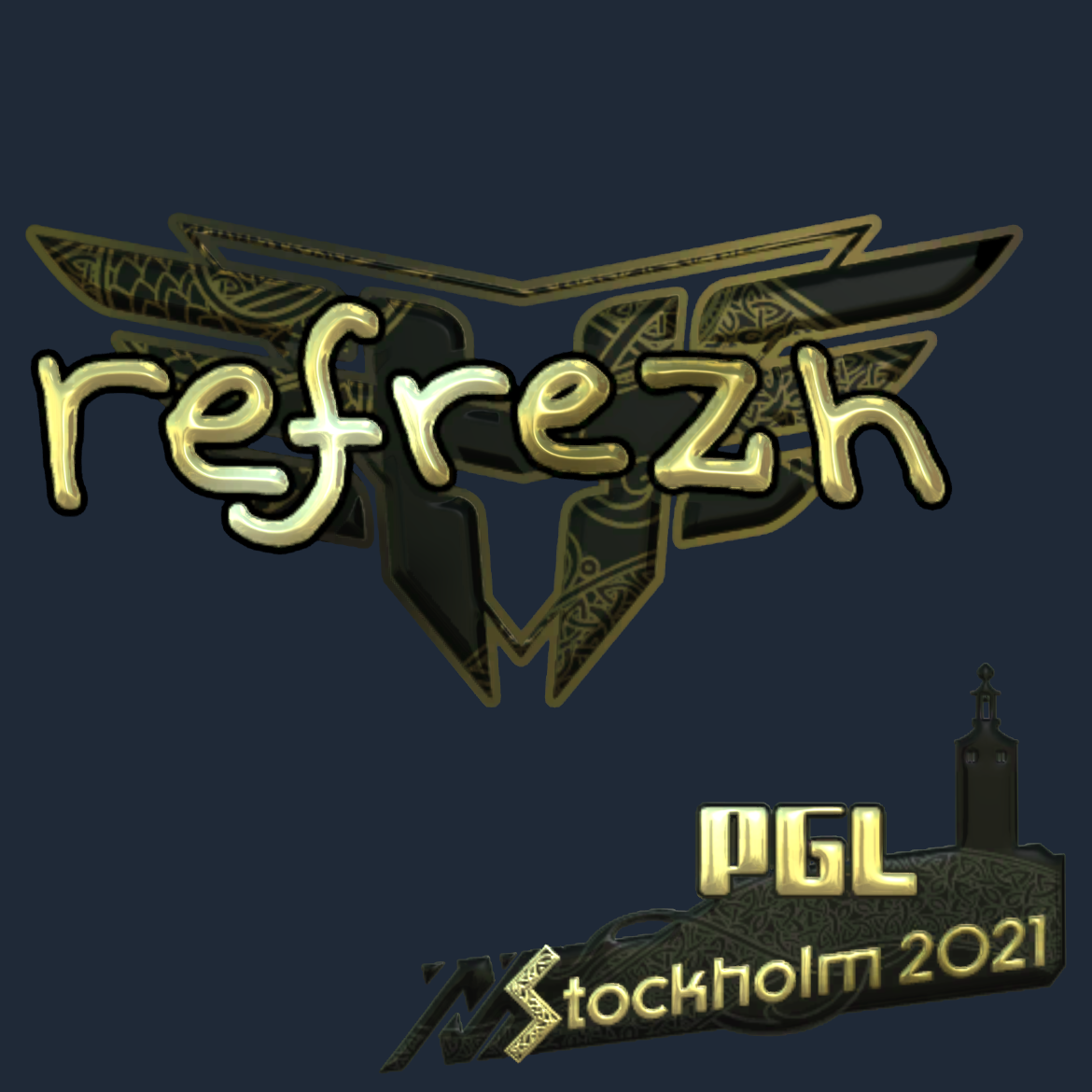 Sticker | refrezh (Gold) | Stockholm 2021 Screenshot