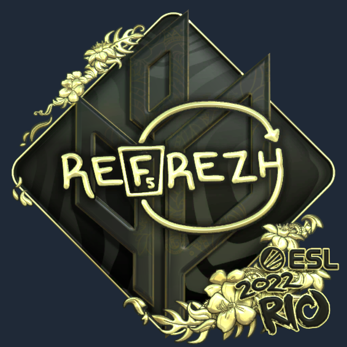 Sticker | refrezh (Gold) | Rio 2022 Screenshot