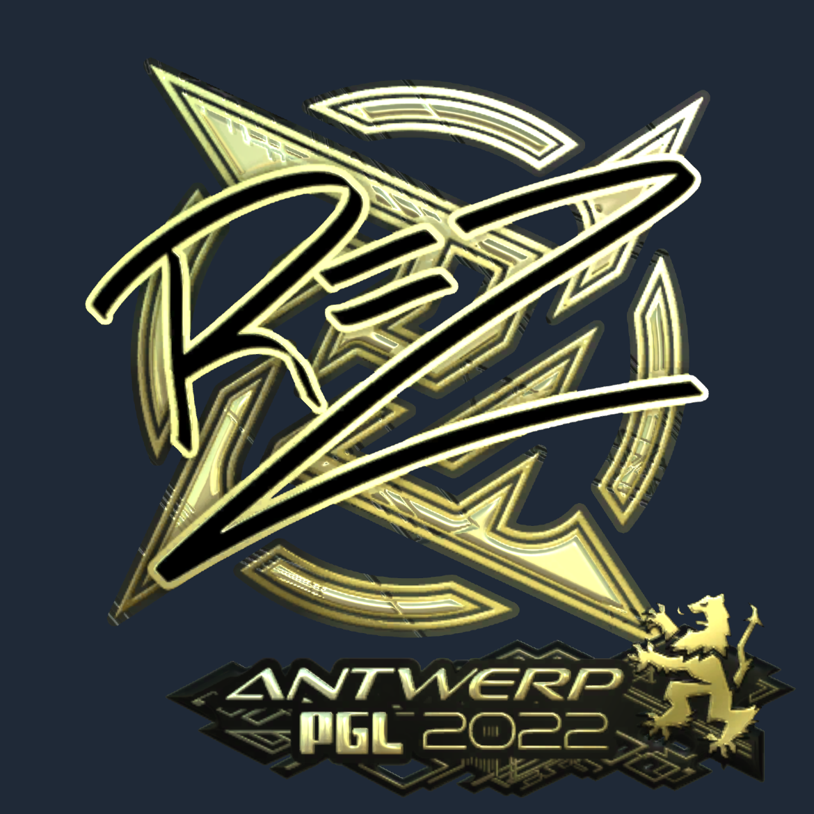 Sticker | REZ (Gold) | Antwerp 2022 Screenshot