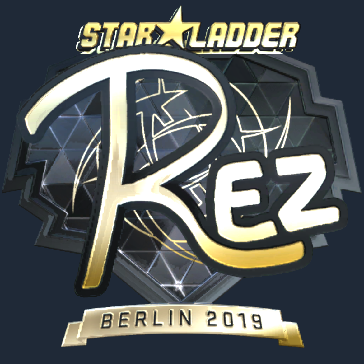 Sticker | REZ (Gold) | Berlin 2019 Screenshot