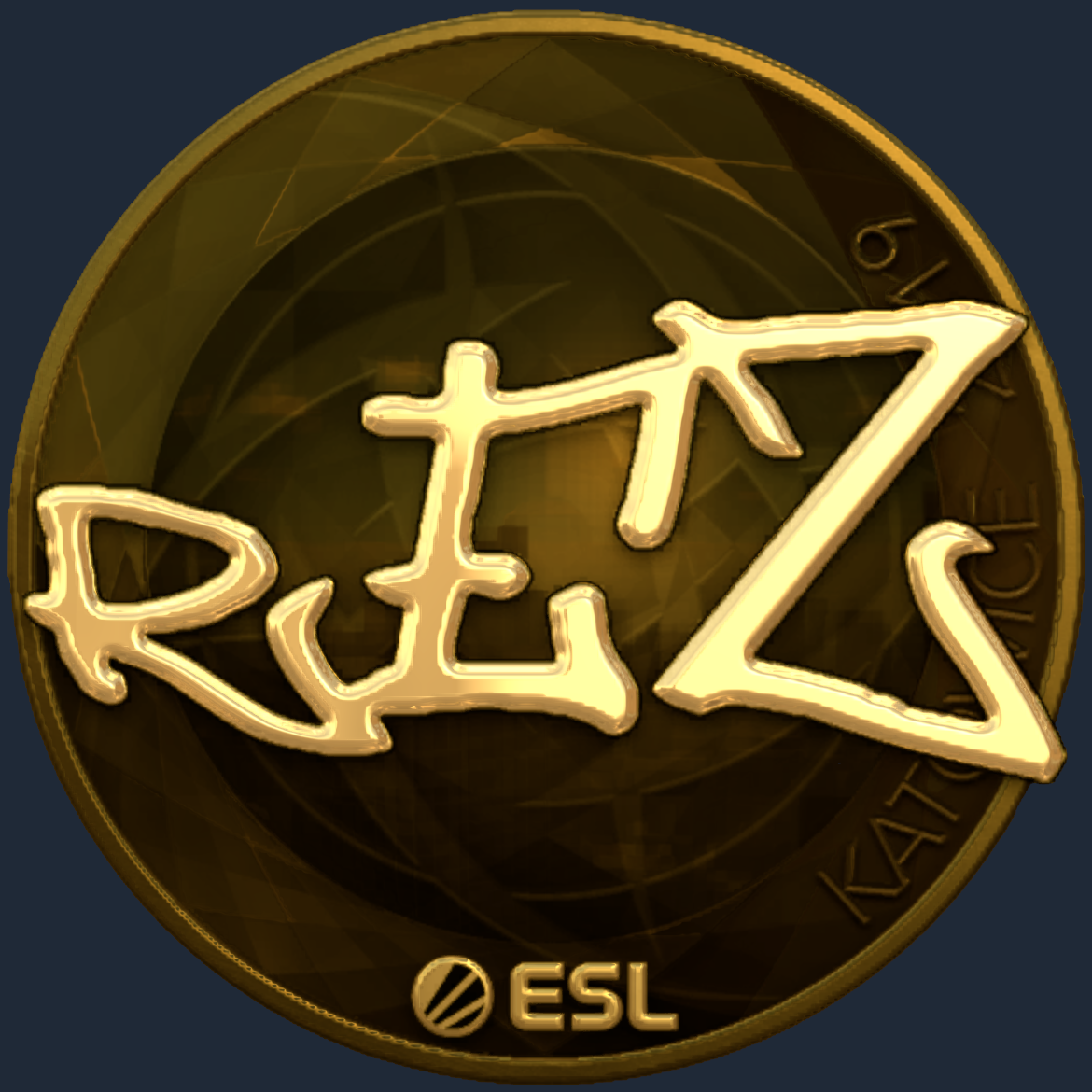 Sticker | REZ (Gold) | Katowice 2019 Screenshot