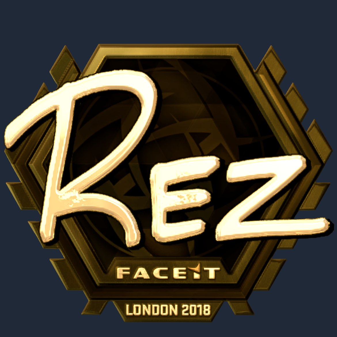 Sticker | REZ (Gold) | London 2018 Screenshot