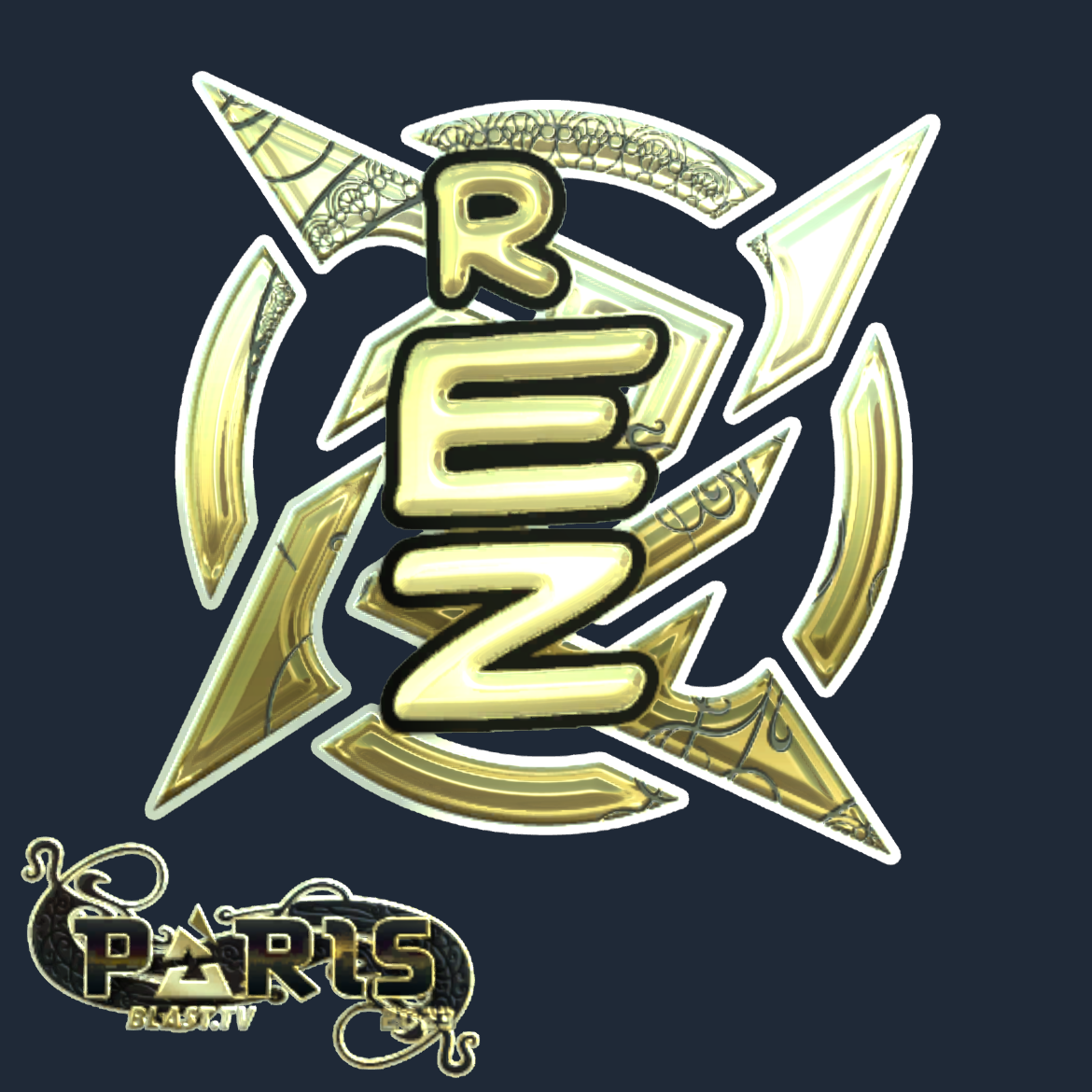 Sticker | REZ (Gold) | Paris 2023 Screenshot