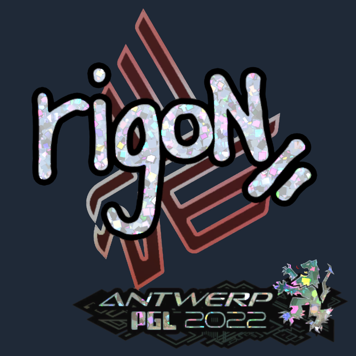 Sticker | rigoN (Glitter) | Antwerp 2022 Screenshot