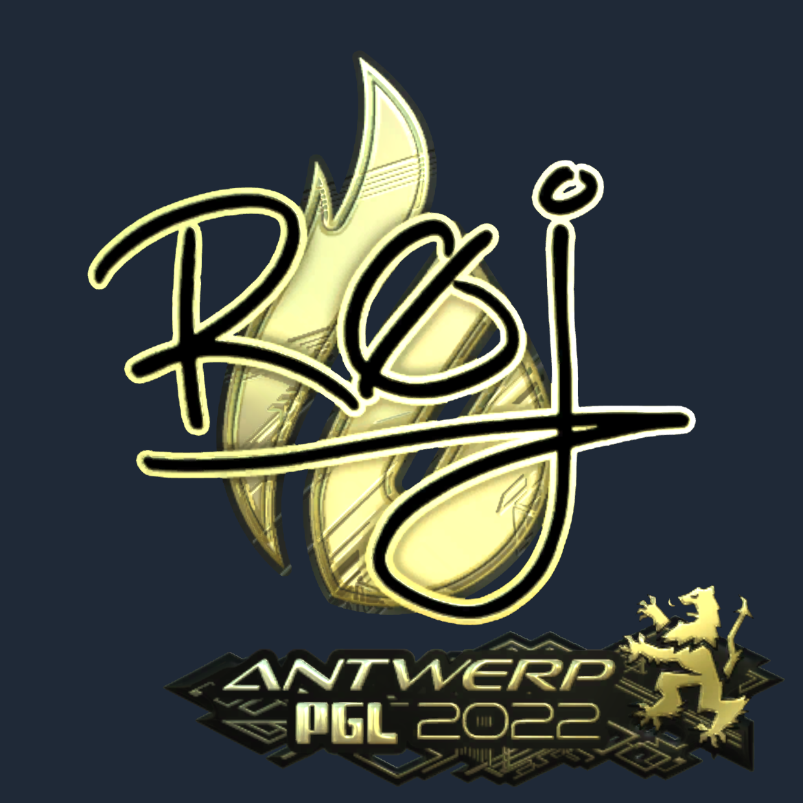 Sticker | roeJ (Gold) | Antwerp 2022 Screenshot