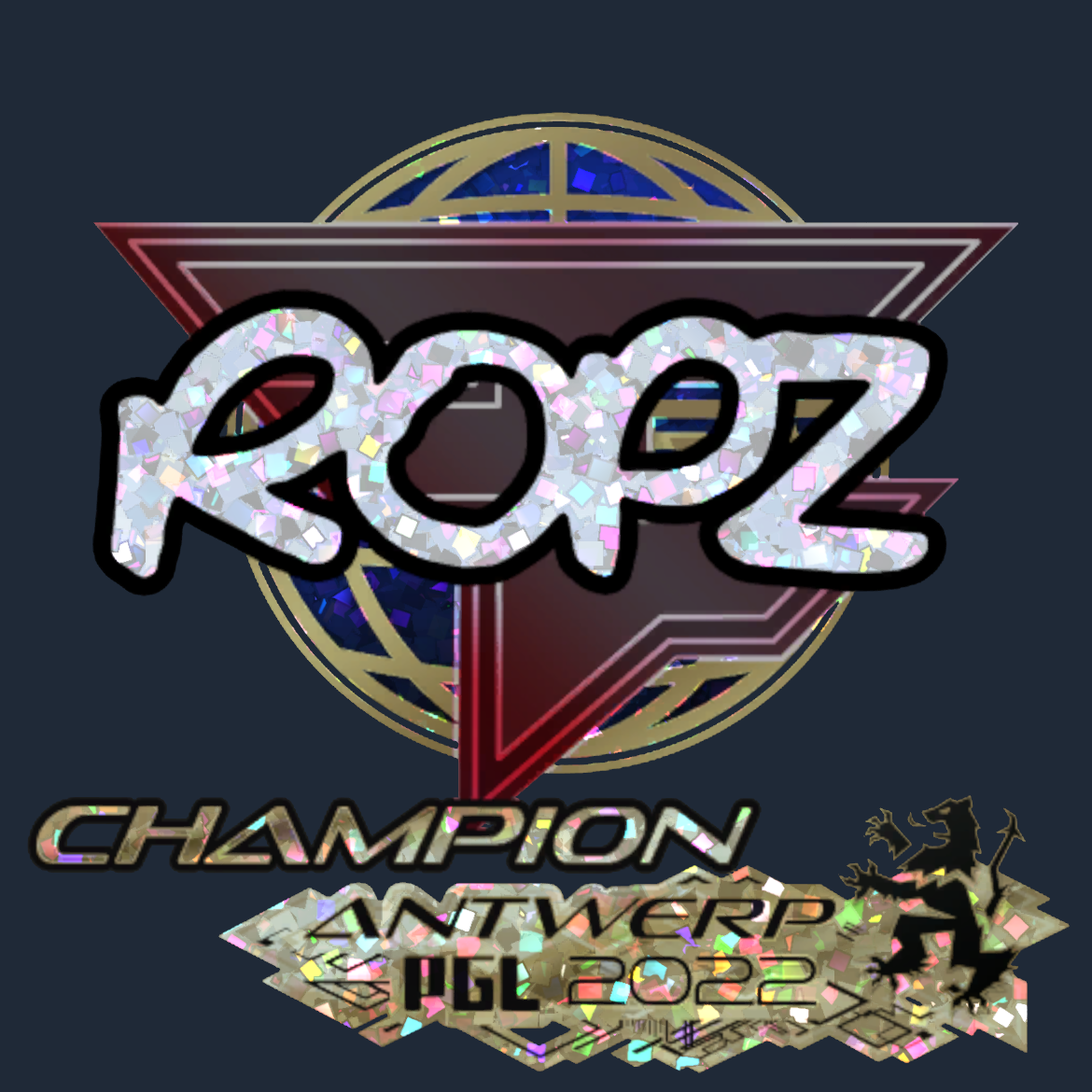 Sticker | ropz (Glitter, Champion) | Antwerp 2022 Screenshot