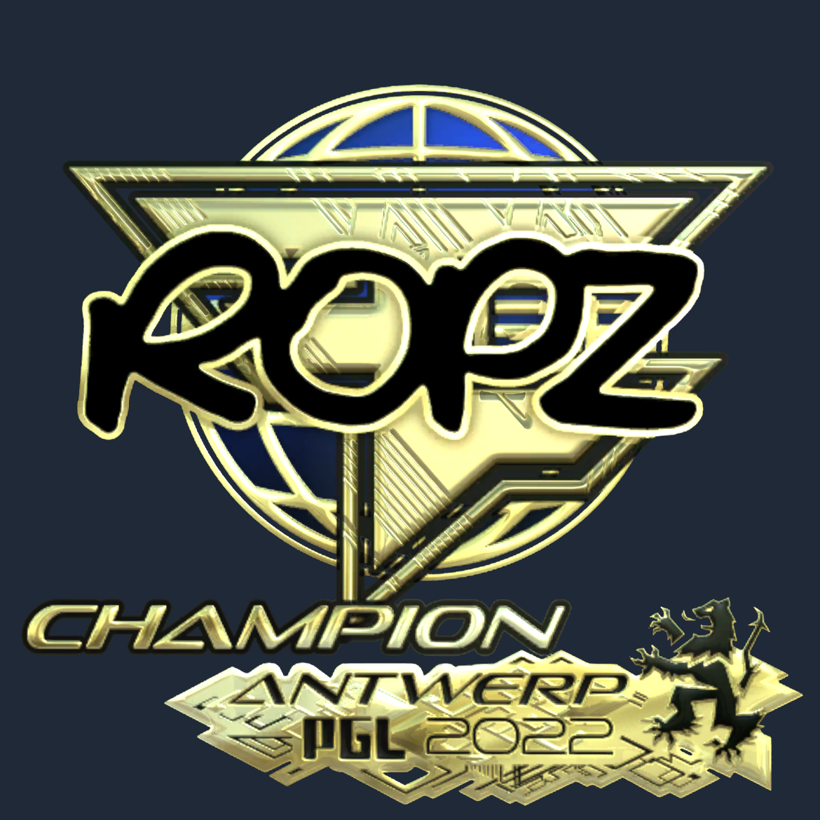 Sticker | ropz (Gold, Champion) | Antwerp 2022 Screenshot