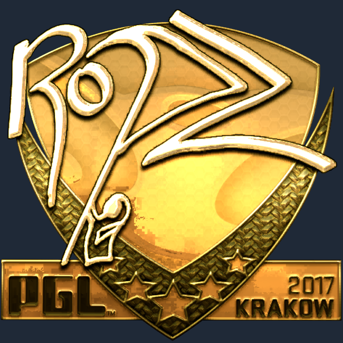 Sticker | ropz (Gold) | Krakow 2017 Screenshot