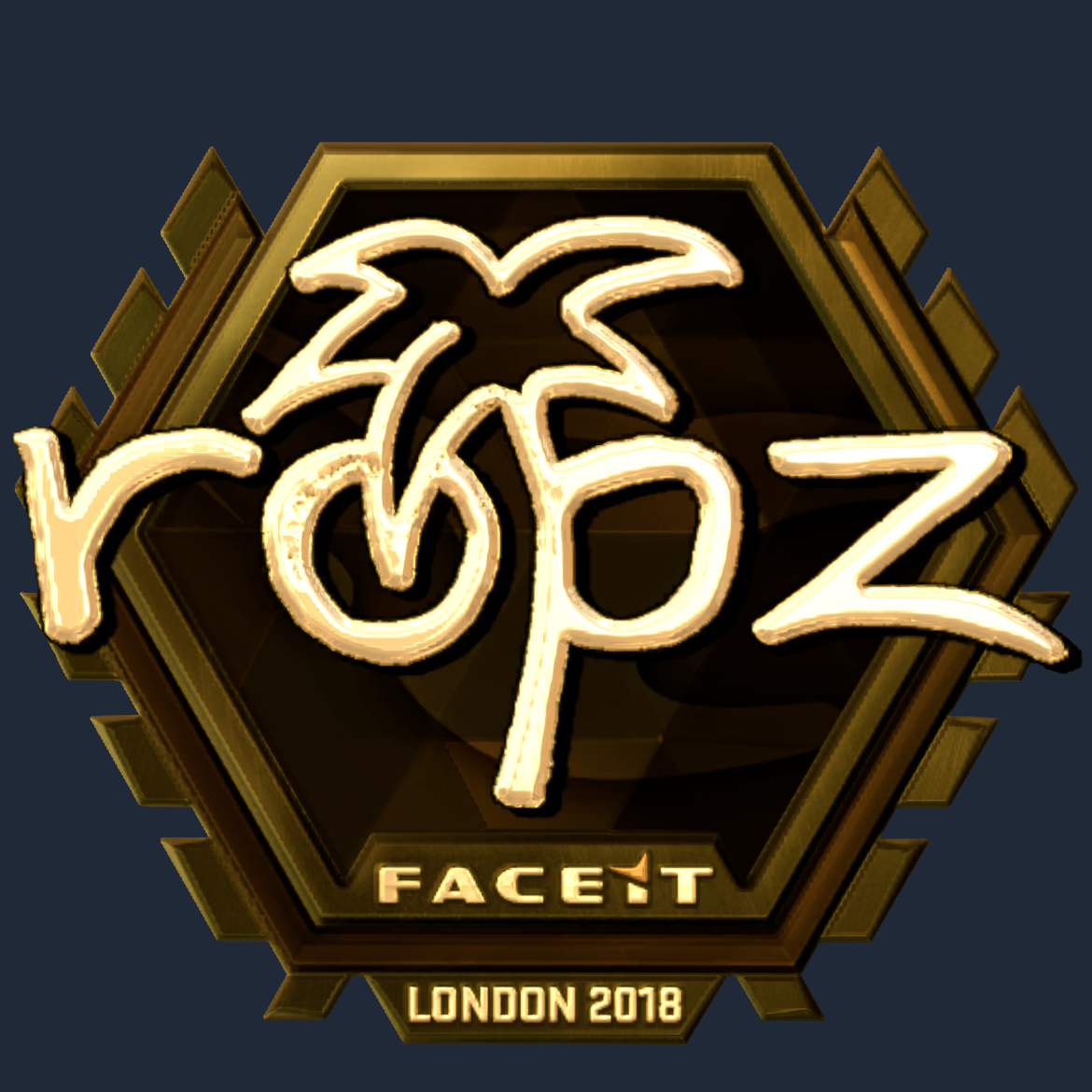 Sticker | ropz (Gold) | London 2018 Screenshot