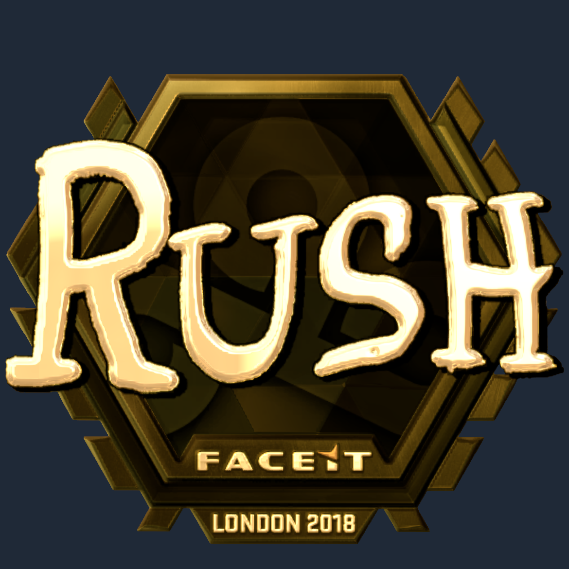 Sticker | RUSH (Gold) | London 2018 Screenshot