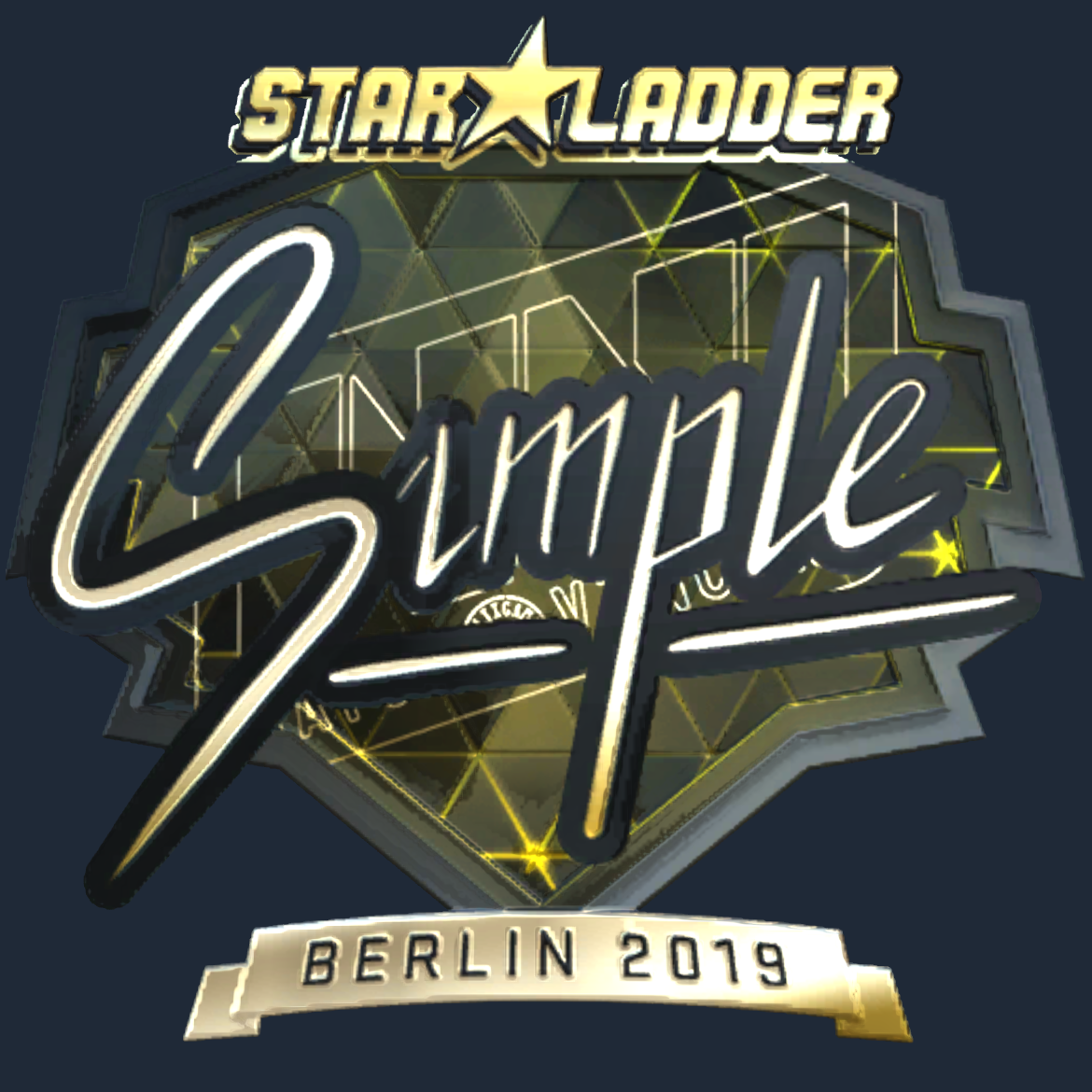 Sticker | s1mple (Gold) | Berlin 2019 Screenshot