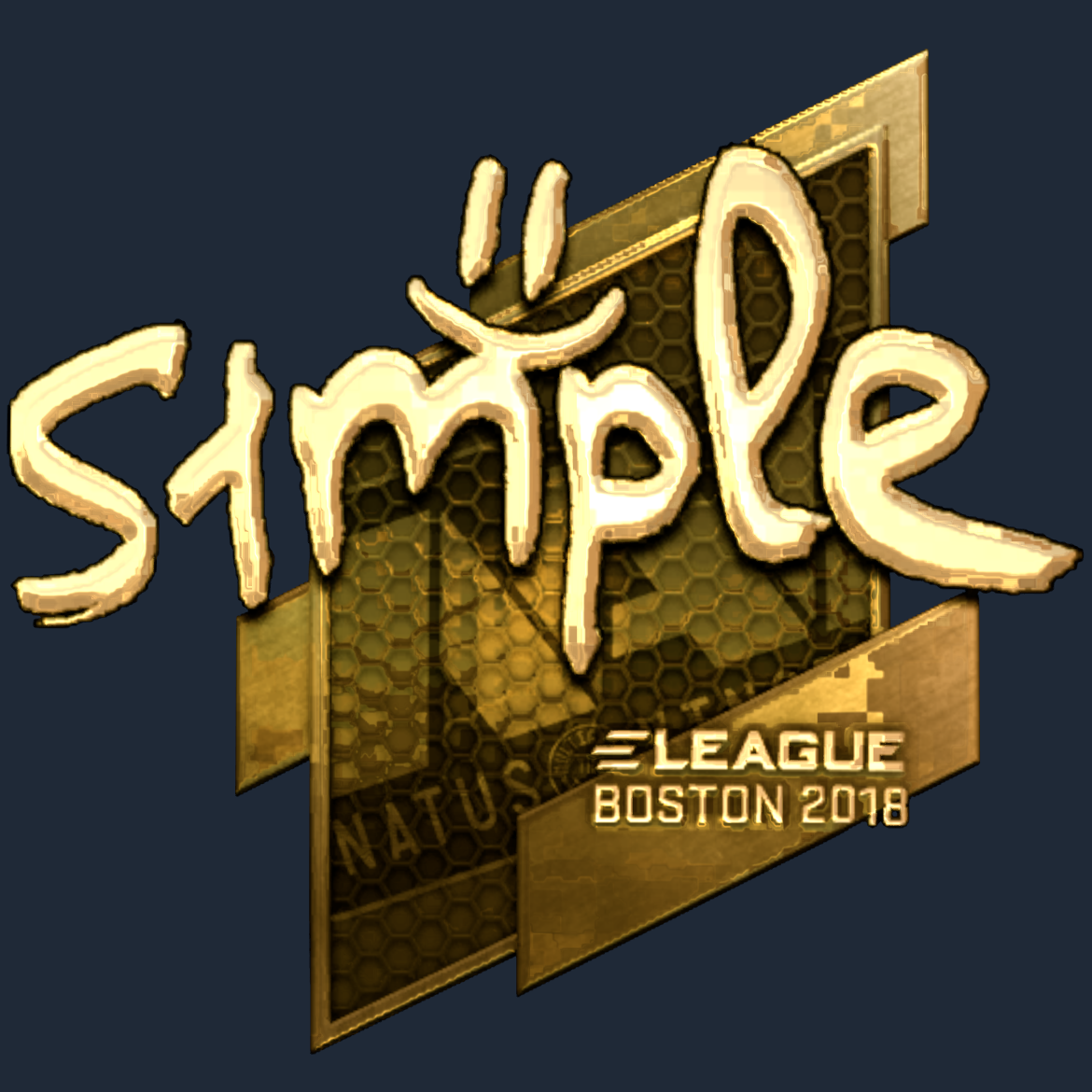 Sticker | s1mple (Gold) | Boston 2018 Screenshot