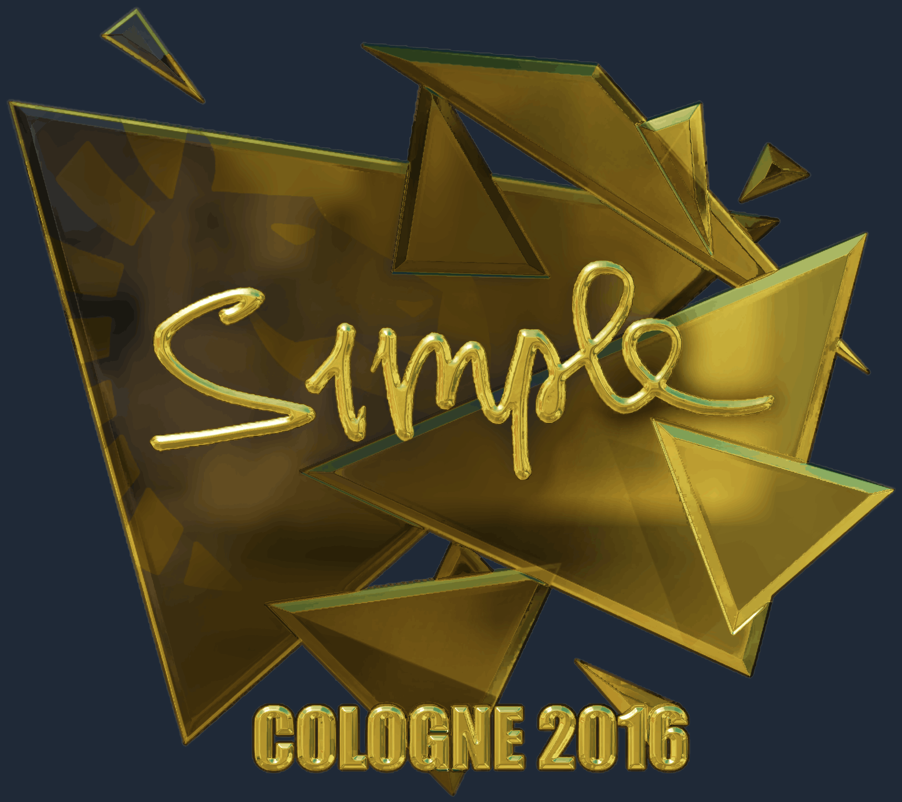 Sticker | s1mple (Gold) | Cologne 2016 Screenshot