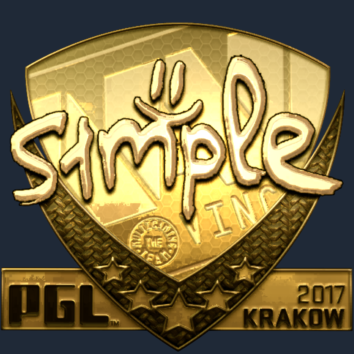 Sticker | s1mple (Gold) | Krakow 2017 Screenshot