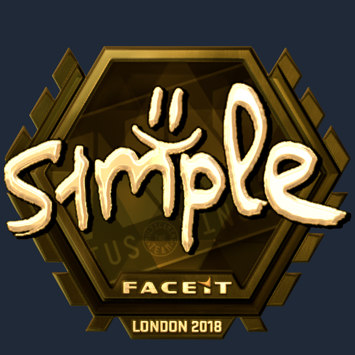 Sticker | s1mple (Gold) | London 2018 Screenshot