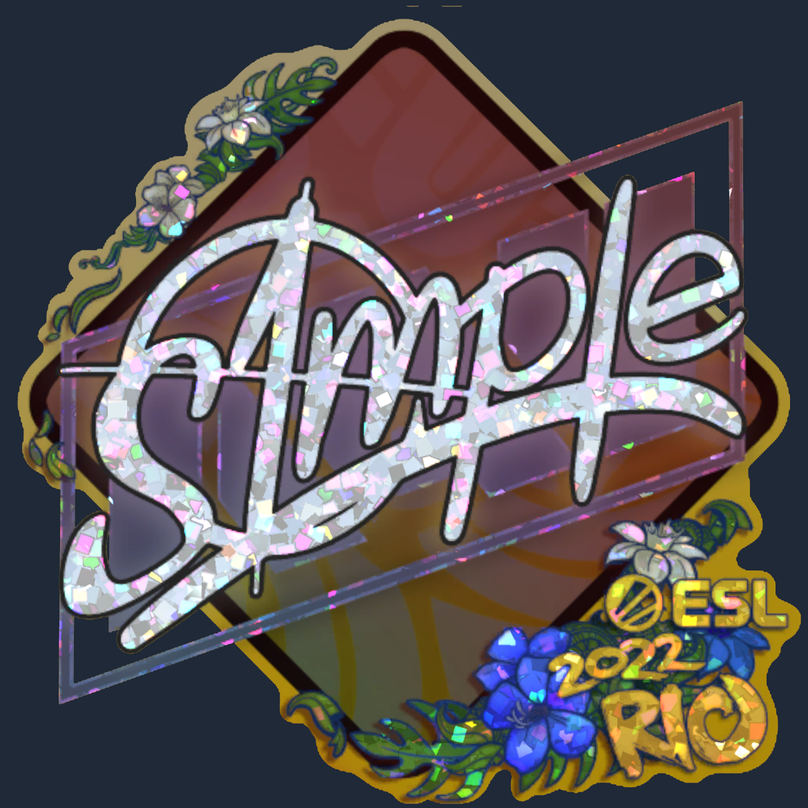 Sticker | s1mple (Glitter) | Rio 2022 Screenshot