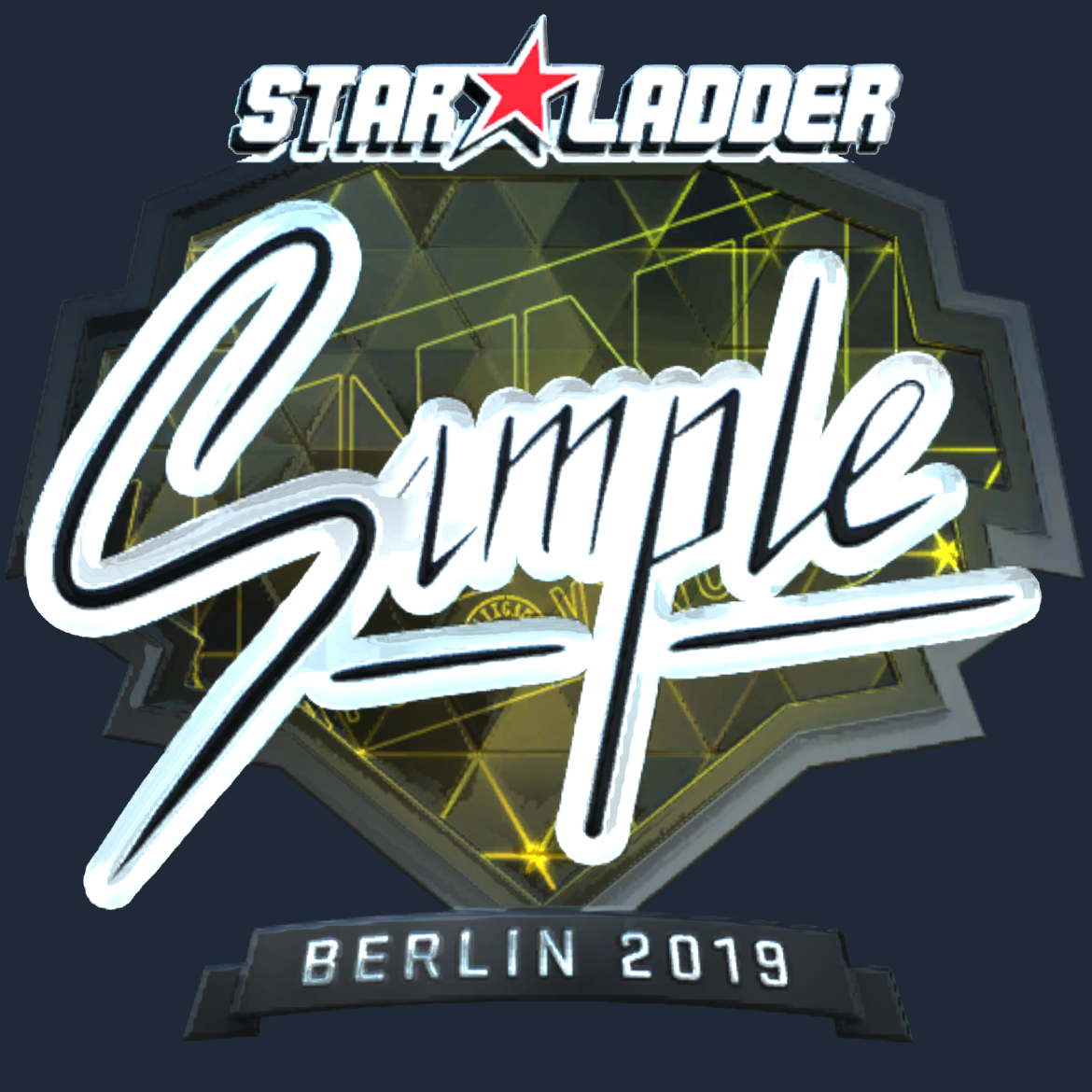 Sticker | s1mple (Foil) | Berlin 2019 Screenshot