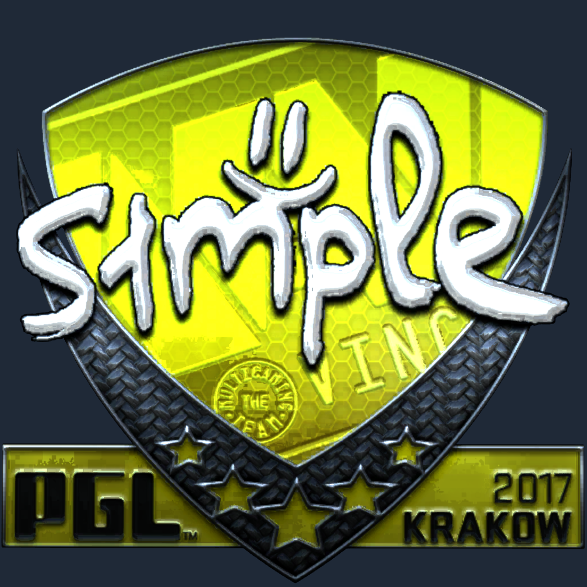 Sticker | s1mple (Foil) | Krakow 2017 Screenshot