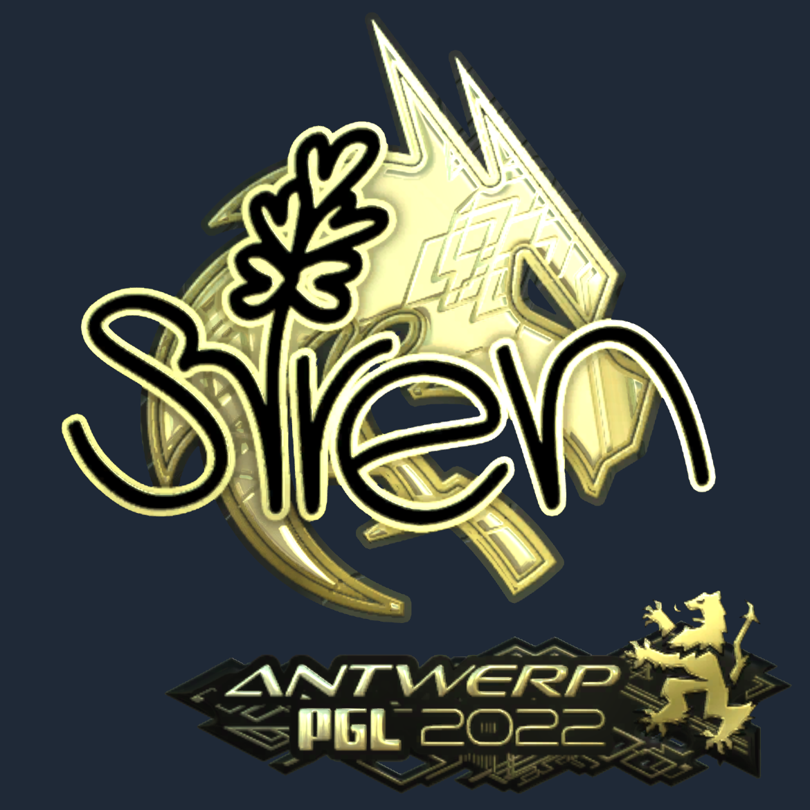 Sticker | S1ren (Gold) | Antwerp 2022 Screenshot