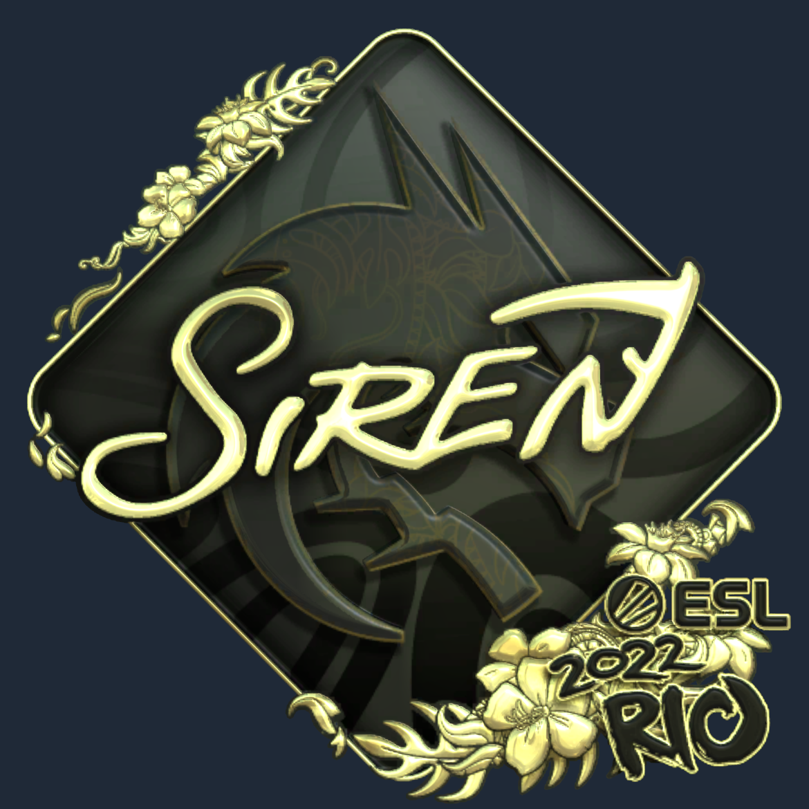 Sticker | S1ren (Gold) | Rio 2022 Screenshot