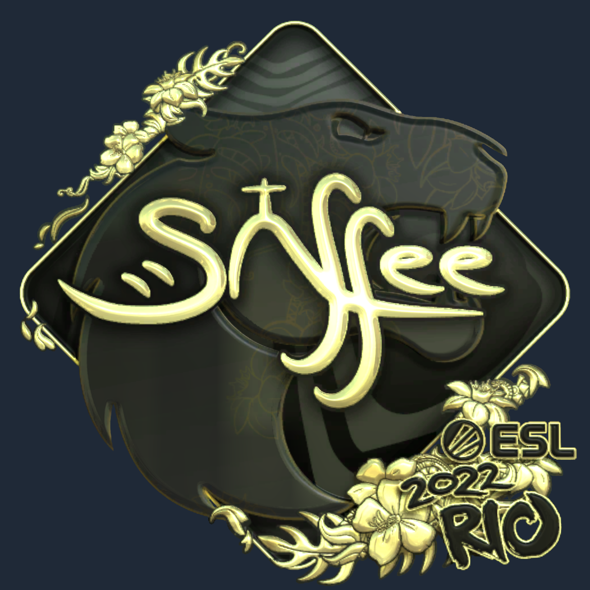 Sticker | saffee (Gold) | Rio 2022 Screenshot