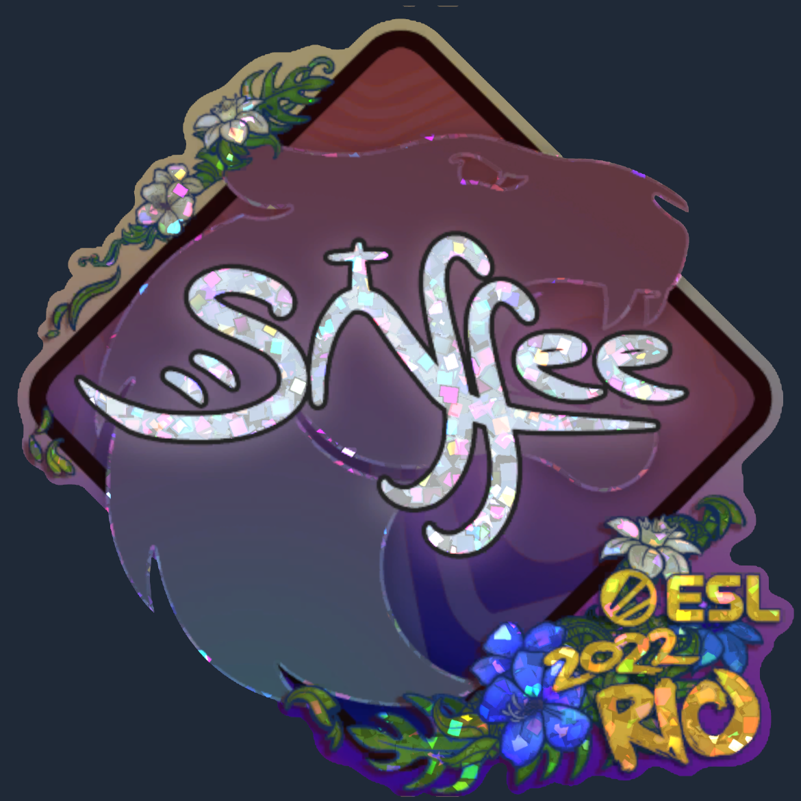Sticker | saffee (Glitter) | Rio 2022 Screenshot