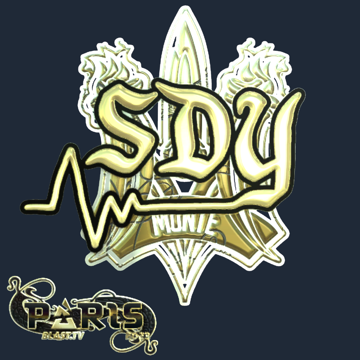 Sticker | sdy (Gold) | Paris 2023 Screenshot
