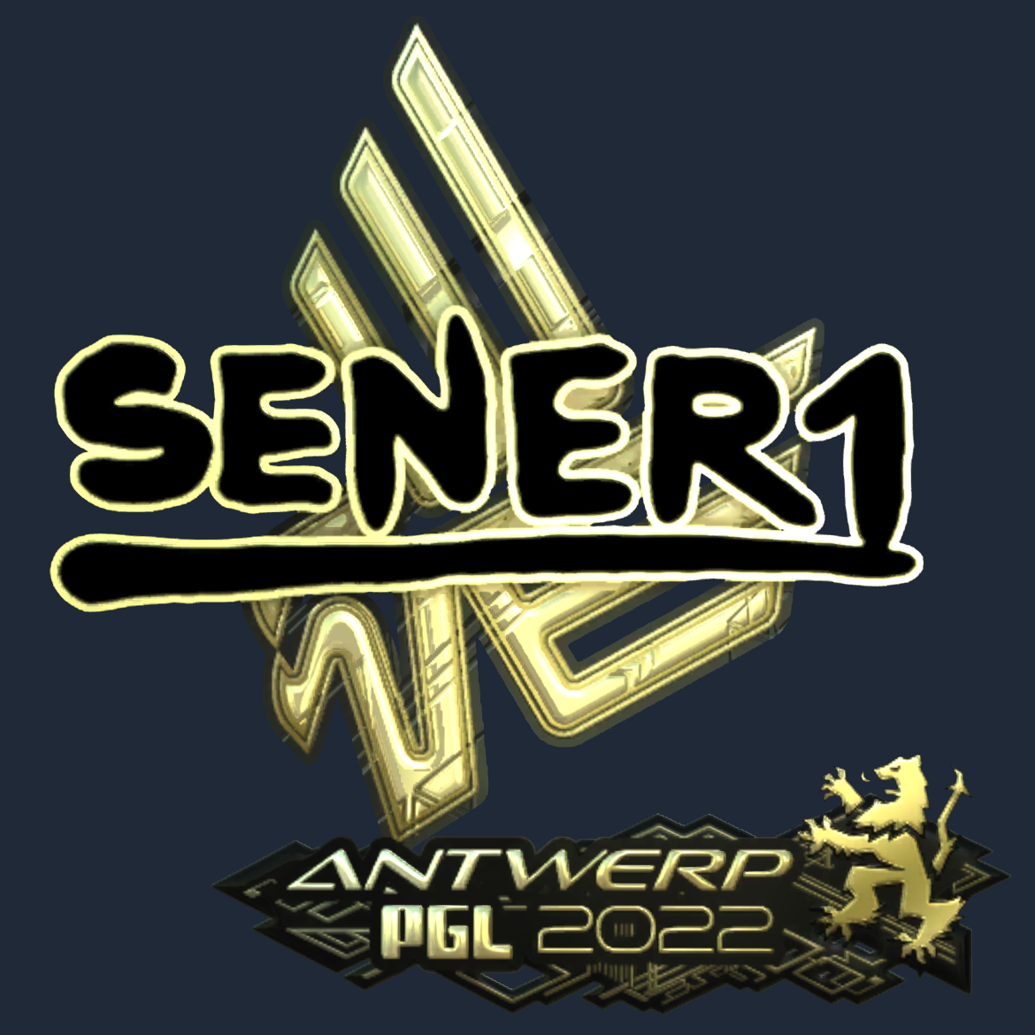Sticker | SENER1 (Gold) | Antwerp 2022 Screenshot