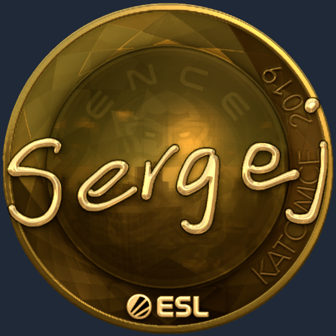 Sticker | sergej (Gold) | Katowice 2019 Screenshot