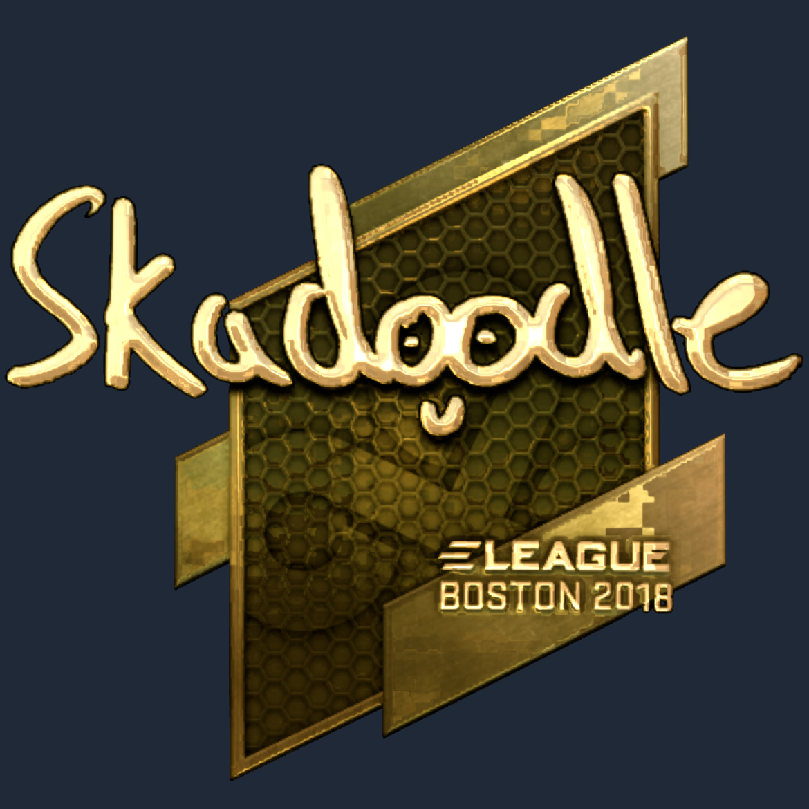 Sticker | Skadoodle (Gold) | Boston 2018 Screenshot