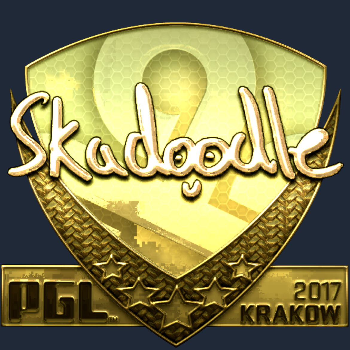 Sticker | Skadoodle (Gold) | Krakow 2017 Screenshot